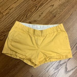 Vintage j crew yellow 3 inch shorts. Sz 12